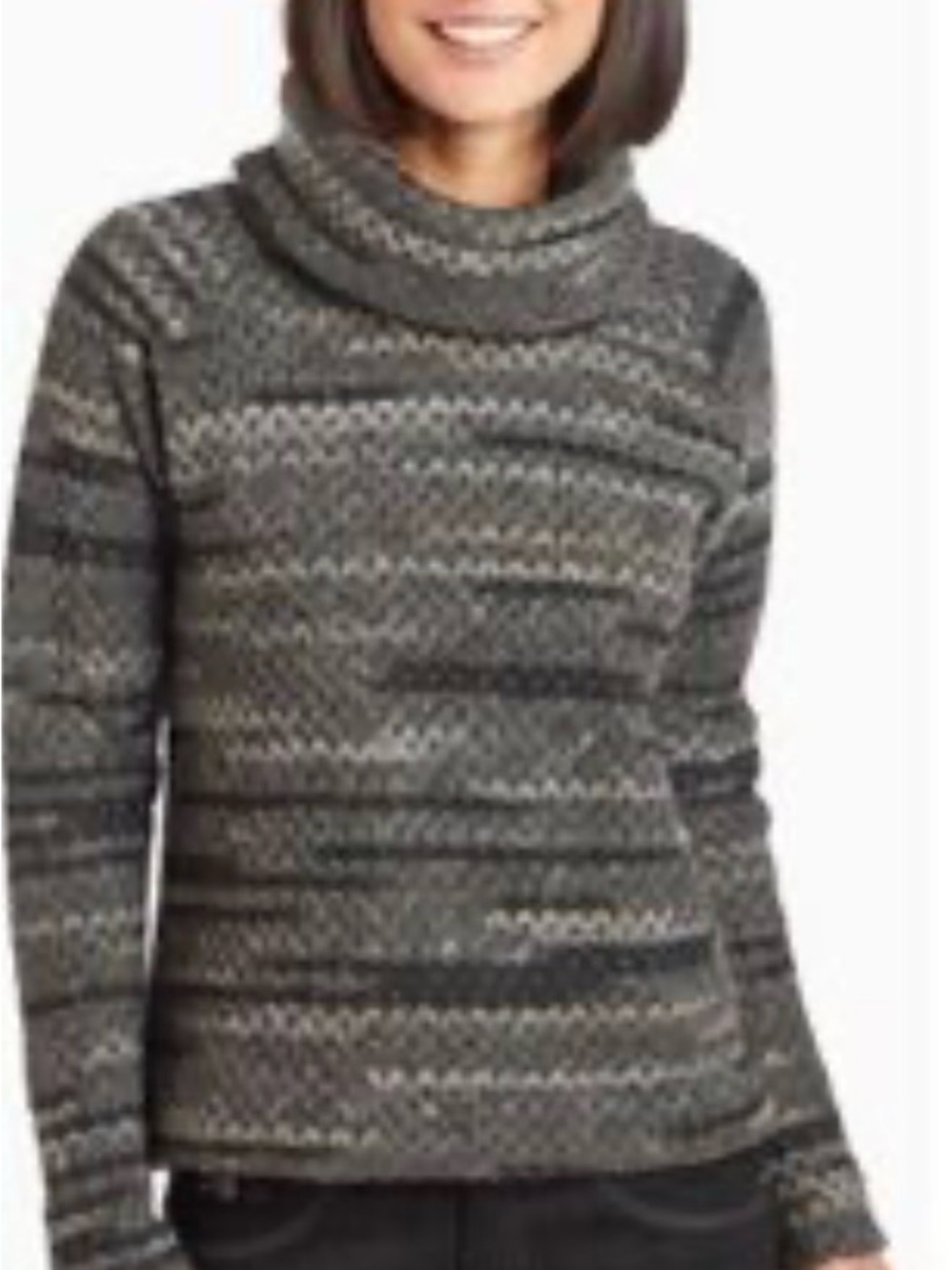 KUHL Women’s Rogue Wool Blend Winter Cowl Neck Sweater in Grey Size Medium